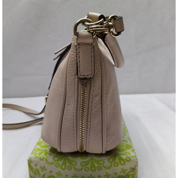 Kate Spade New York Beige Pebbled Leather Zipper Closure Crossbody Bag - Picture 4 of 16